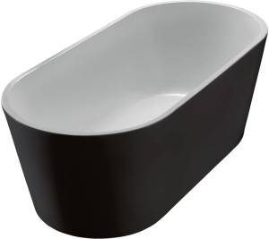 Акриловая ванна BelBagno BB71-1800-NERO-W0 180x80 белый глянец/чёрная матовая