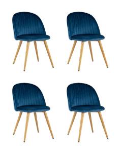 Набор из 4 стульев Stool Group Лион Страйпс DC-69030G HLR-63 X4 голубой