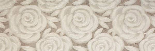 Декор Porcelanite Dos Lyon 9535 Crema Relieve Rose Ret 30x90