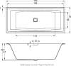 Акриловая ванна Riho Bathtubs B100031005 Still square elite L 170x75 pulg&play фото 2