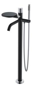 Смеситель для ванны Boheme Stick 129-BCR напольный, Black Diamond Chrome