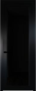 Межкомнатная дверь Profil Doors 1 AGP цвет профиля Черный, стекло безопасное 6 мм черный триплекс 800x2000
