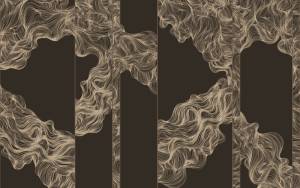 3D Фотообои Artegrafico «Линии геометрии в кофейных тонах» LST-014 канвас