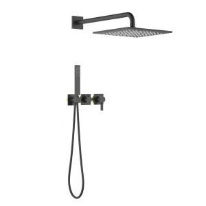 Душевая система Timo Caisa SX-9069/03SM со смесителем, черный матовый