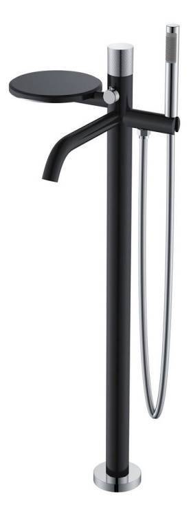 Смеситель для ванны Boheme Stick 129-BCR напольный, Black Diamond Chrome