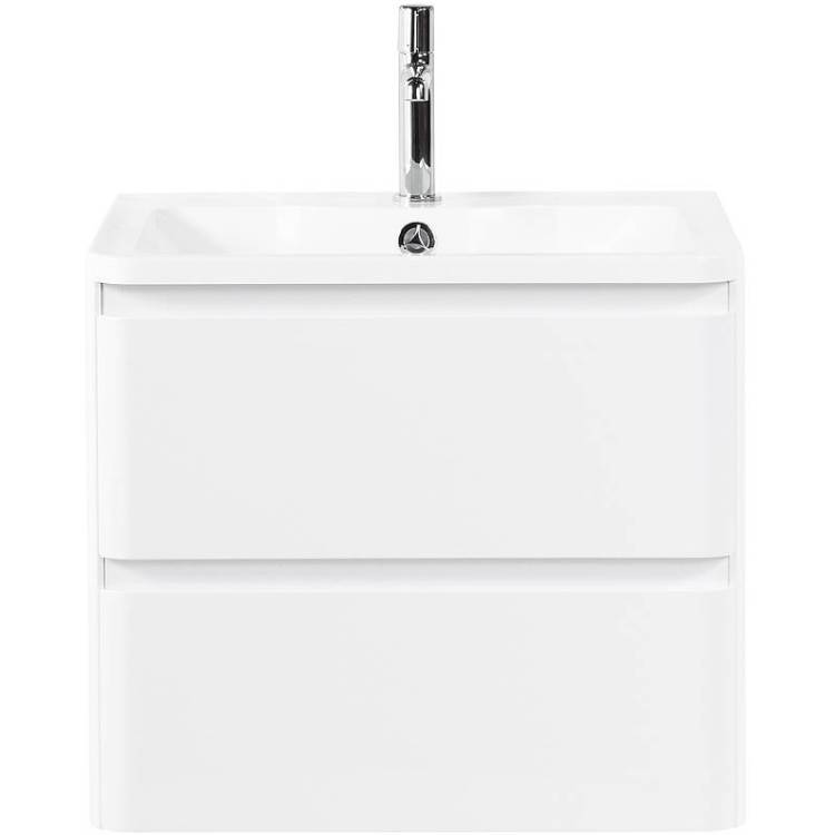 Тумба с раковиной Belbagno Albano ALBANO-700-2C-SO-BL 70x45x50 Bianco Lucido подвесная с двумя выкатными ящиками