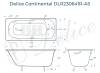 Чугунная ванна Delice Continental DLR230641R-AS 130x70, белая, с антискользящим покрытием, с ручками, с ножками фото 9