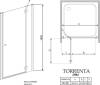 Душевая дверь в нишу Radaway Torrenta DWJ 90 прозрачное стекло R фото 5