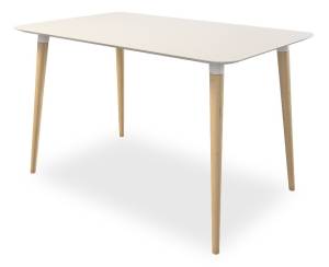 Стол обеденный Mebelson Сканди 1 KM-0213.1903 белый/светлый лак