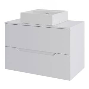 Тумба с раковиной Orange Line Li-70TuwMDF+B04-405W белый матовый, 70 см