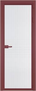 Межкомнатная дверь Profil Doors 1 AV цвет профиля Красный антрацит, стекло безопасное 6 мм мору белый 700x2000