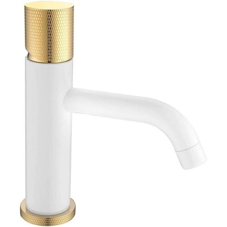Смеситель для раковины Boheme Stick 121-WG.2 White Touch Gold