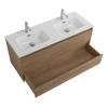 Тумба с раковиной BelBagno KRAFT 120 подвесная, на две чаши, Rovere Nebrasca Nature фото 3