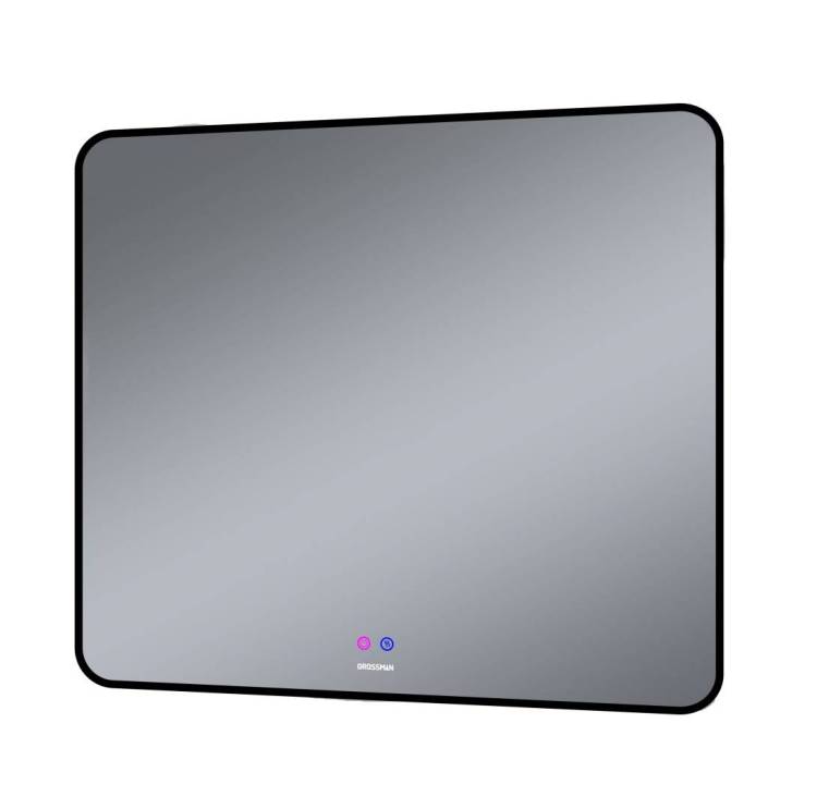Зеркало Grossman Elegans-норма Black 1790802 900x800x45 мм, LED с сенсорным выключателем и подогревом