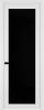 Межкомнатная дверь Profil Doors 1 AGP цвет профиля Вайт, стекло безопасное 6 мм черный триплекс 800x2000