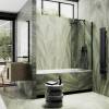 Шторка на ванну MaybahGlass MGV-59-6ш стекло прозрачное, профиль черный, 1400x600 фото 3
