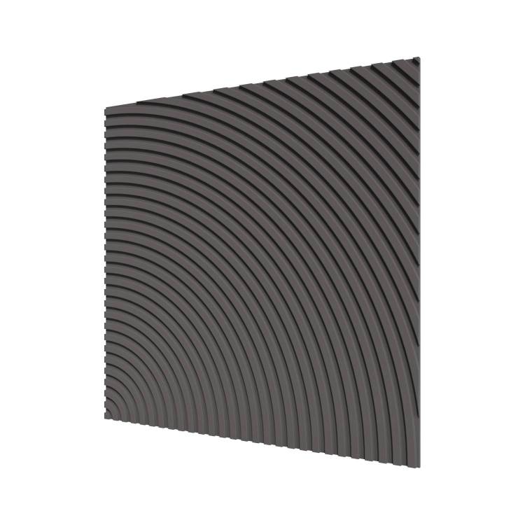 Стеновая квадратная панель МДФ Ликорн Круги графит 50x50x0.8
