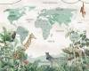 3D Фотообои Artegrafico «Зелёная карта между тропиков» CM-006 песок