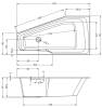 Акриловая ванна Riho Bathtubs B113009005 Rething space 170x90 R pulg&play Riho Fall заполнение через перелив, 170x90x62/46 фото 4
