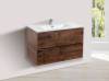 Тумба под раковину Vincea Mia VMC-2MC800RW 800 подвесная, 2 выкатных ящика soft close, R.Wood фото 3