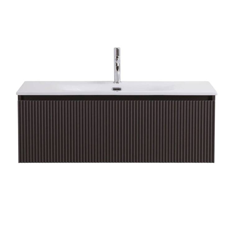 Тумба с раковиной BelBagno Темно-серый матовый, раковина BB-8099-100