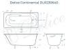 Чугунная ванна Delice Continental DLR230640 120x70, белая, без ножек фото 8