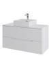 Тумба с раковиной Orange Line Li-100TuwMDF+B04-500W белая матовая, 100 см