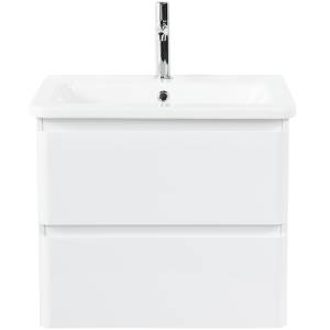 Тумба под раковину Belbagno Albano-Cer ALBANO-CER-600-2C-SO-BL 57x44x50 Bianco Lucido подвесная с двумя выкатными ящиками