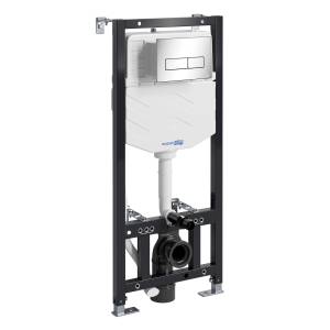Система инсталляции для унитазов Wasserkraft Aller 10TLT.010.ME.CH03 клавиша хром