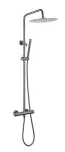 Душевая стойка Boheme Uno 468-T-2-GM с термостатом, Gun Metall
