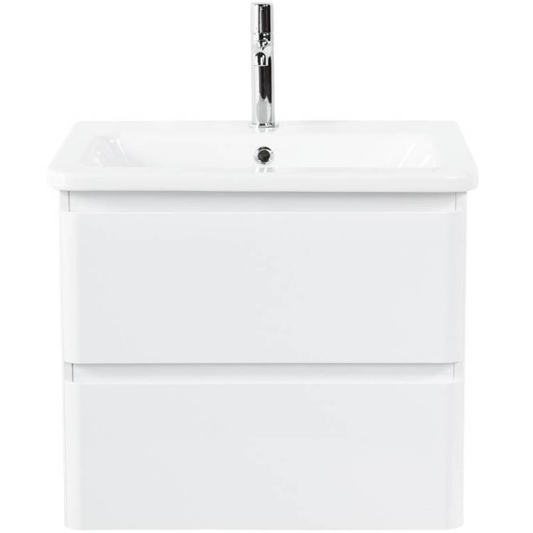 Тумба под раковину Belbagno Albano-Cer ALBANO-CER-600-2C-SO-BL 57x44x50 Bianco Lucido подвесная с двумя выкатными ящиками