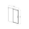 Душевая дверь в нишу Vincea Como-N VDS-4CN140CL 1400x1950, профиль хром, стекло прозрачное фото 5