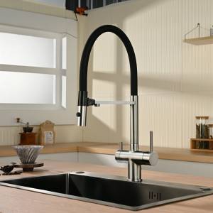 Смеситель для кухни Vincea VKF-120CH с гибким изливом, хром