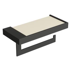 Держатель туалетной бумаги Boheme Qubic 10721-B c крышкой, Black