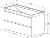 Тумба под раковину Aquanet Vega 100 329587 маренго фото 2