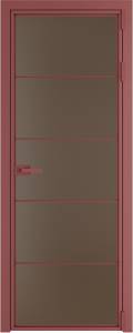 Межкомнатная дверь Profil Doors 5 AX цвет профиля Красный антрацит, стекло безопасное 6 мм монохром гляссе 800x2000