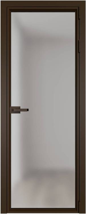 Межкомнатная дверь Profil Doors 1 AV цвет профиля Деорэ, стекло безопасное 6 мм матовое 800x2000