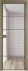 Межкомнатная дверь Profil Doors 5 AX цвет профиля Шампань, стекло безопасное 6 мм ромб белый 700x2000