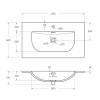 Тумба с раковиной BelBagno MARINO-CER-N-800-2C-SO-BL-P подвесная, Bianco Lucido, 51.6x81x46 фото 7