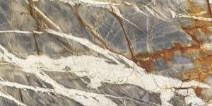 Керамогранит Ariostea Ultra Marmi UM6L300692A Blue Tempest Block A Luc Shiny 6mm 150x300