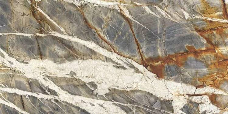 Керамогранит Ariostea Ultra Marmi UM6L300692A Blue Tempest Block A Luc Shiny 6mm 150x300