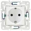 Розетка 1-местная с заземлением и шторками IEK Skandy SK-R14-16-K01 арктический белый фото 2