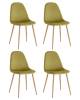Набор из 4 стульев Stool Group Валенсия SN OS-001 HLR-53 X4 фисташковый