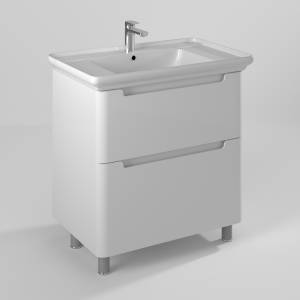 Тумба под раковину Briz Альби 235 03-08085-14 00 БЕЛ, белый глянцевый, 85x51