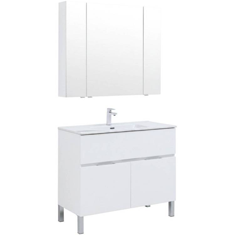 Мебель для ванной Aquanet Алвита New 100 274184 белый матовый, 1703x1010x465