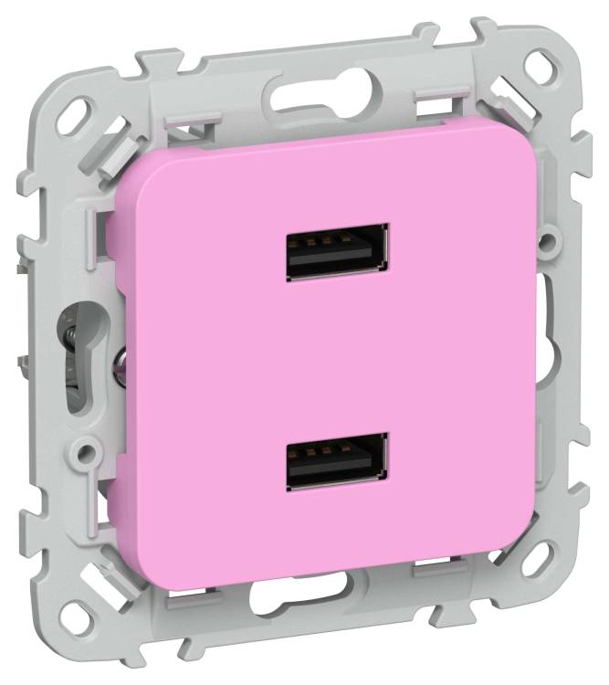 Розетка USB type A+A IEK Flite FI-U21-D31-K99 пурпурный