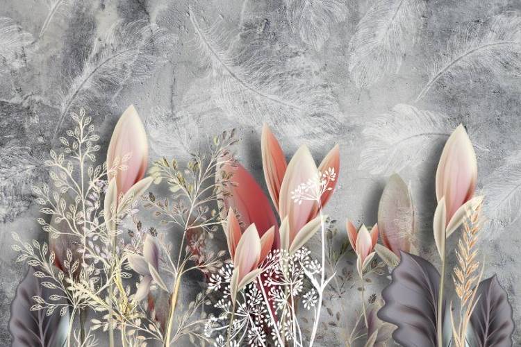 3D Фотообои Artegrafico «Коралловые соцветия» MS-014 акварель