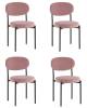 Набор из 4 стульев Stool Group Бриф SN AV 477-C65-9005-K X4 пыльно-розовый, велюр