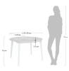 Стол Bradex Home Oslo FR 0834 бетон лайт, белый 110(140)x110x76 фото 5