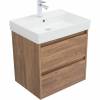Тумба с раковиной Aquanet Nova Lite 60 305235 подвесная, дуб шоколадный фото 4